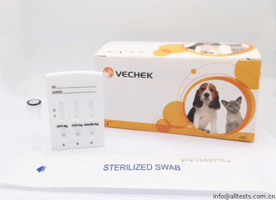 Good price कैनाइन CPV + CCV + Giardia Lamblia Antigen कॉम्बो रैपिड रैपिड डायग्नोस्टिक किट कैसेट ऑनलाइन