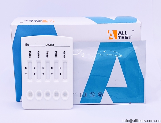 Good price HBsAg, HBsAb, HBeAg, HBeAb, HBcAb के साथ HBV कॉम्बो रैपिड टेस्ट कैसेट (सीरम / प्लाज्मा) ऑनलाइन