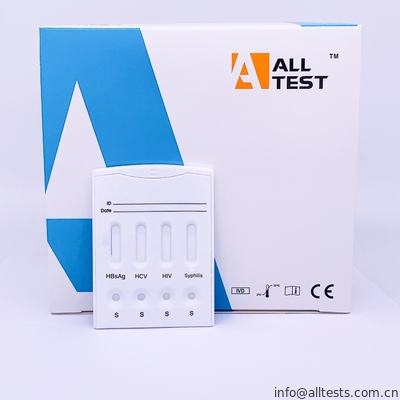 Good price पार्श्व प्रवाह Immunochromatographic Assays HBsAg / HCV / HIV / सिफलिस कॉम्बो रैपिड टेस्ट कैसेट ऑनलाइन