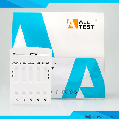 Good price COVID-19 / InfluenzaA + B / RSV / Adenovirus /M.pneumoniae Antigen Combo Rapid Test CE चिह्नित ऑनलाइन